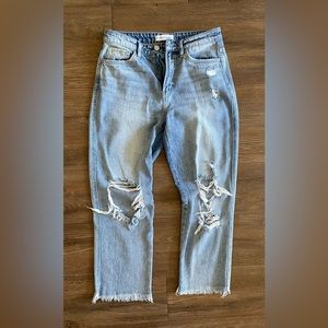 Flying Monkey Cropped Straight Jeans